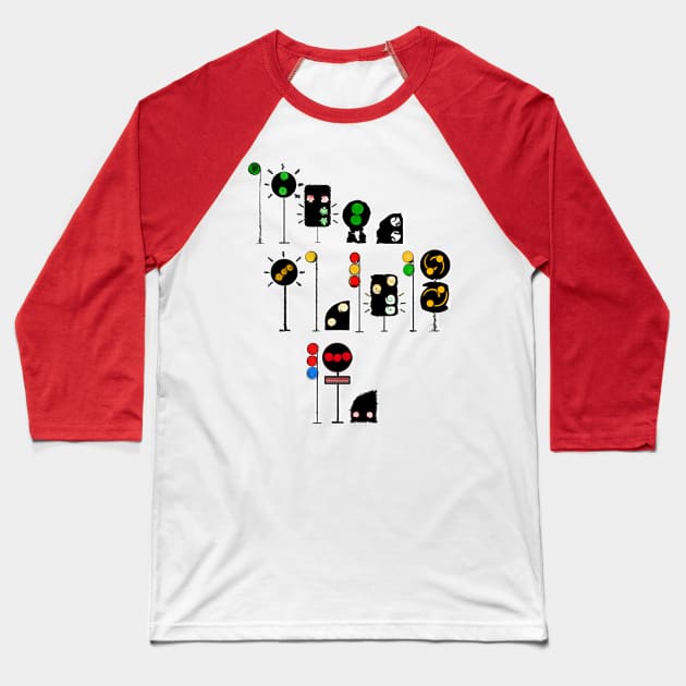 Signals & Art Baseball T-Shirt by Orchid's Art